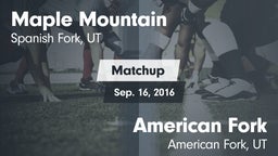 Matchup: Maple Mountain High vs. American Fork  2016