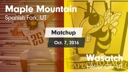 Matchup: Maple Mountain High vs. Wasatch  2016