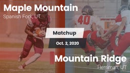 Matchup: Maple Mountain High vs. Mountain Ridge  2020