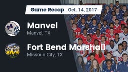 Recap: Manvel  vs. Fort Bend Marshall  2017