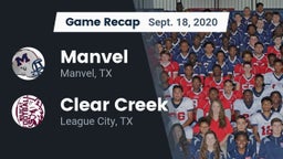 Recap: Manvel  vs. Clear Creek  2020