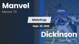 Matchup: Manvel  vs. Dickinson  2020