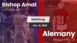 Matchup: Bishop Amat High vs. Alemany  2016