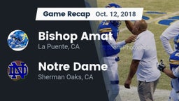 Recap: Bishop Amat  vs. Notre Dame  2018