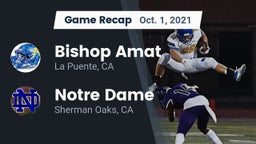 Recap: Bishop Amat  vs. Notre Dame  2021