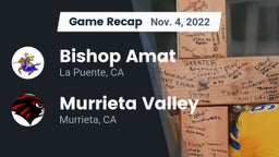 Recap: Bishop Amat  vs. Murrieta Valley  2022