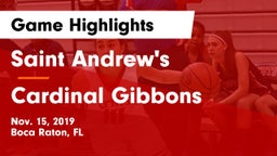 Saint Andrew's  vs Cardinal Gibbons  Game Highlights - Nov. 15, 2019