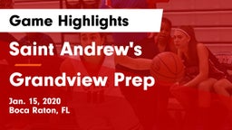 Saint Andrew's  vs Grandview Prep Game Highlights - Jan. 15, 2020