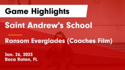 Saint Andrew's School vs Ransom Everglades (Coaches Film) Game Highlights - Jan. 26, 2023
