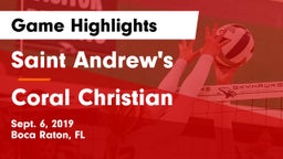 Saint Andrew's  vs Coral Christian Game Highlights - Sept. 6, 2019