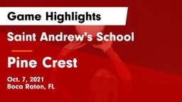 Saint Andrew's School vs Pine Crest Game Highlights - Oct. 7, 2021