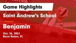 Saint Andrew's School vs Benjamin Game Highlights - Oct. 26, 2021
