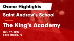 Saint Andrew's School vs The King's Academy Game Highlights - Oct. 19, 2022