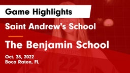 Saint Andrew's School vs The Benjamin School Game Highlights - Oct. 28, 2022