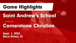 Saint Andrew's School vs Cornerstone Christian  Game Highlights - Sept. 1, 2023