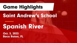 Saint Andrew's School vs Spanish River  Game Highlights - Oct. 3, 2023
