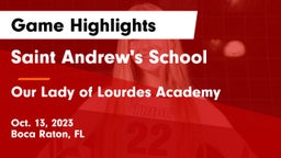 Saint Andrew's School vs Our Lady of Lourdes Academy Game Highlights - Oct. 13, 2023