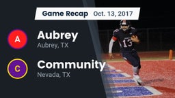 Recap: Aubrey  vs. Community  2017