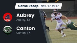 Recap: Aubrey  vs. Canton  2017