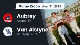 Recap: Aubrey  vs. Van Alstyne  2018