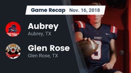 Recap: Aubrey  vs. Glen Rose  2018