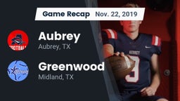 Recap: Aubrey  vs. Greenwood   2019