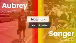 Matchup: Aubrey  vs. Sanger  2020