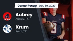 Recap: Aubrey  vs. Krum  2020