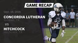 Recap: Concordia Lutheran  vs. Hitchcock  2016