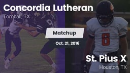 Matchup: Concordia Lutheran vs. St. Pius X  2016