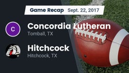 Recap: Concordia Lutheran  vs. Hitchcock  2017