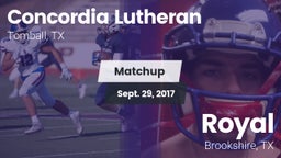 Matchup: Concordia Lutheran vs. Royal  2017