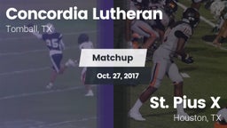 Matchup: Concordia Lutheran vs. St. Pius X  2017