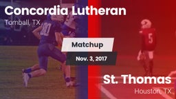 Matchup: Concordia Lutheran vs. St. Thomas  2017