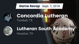 Recap: Concordia Lutheran  vs. Lutheran South Academy 2018