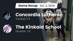 Recap: Concordia Lutheran  vs. The Kinkaid School 2018