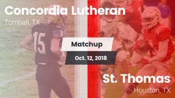 Matchup: Concordia Lutheran vs. St. Thomas  2018