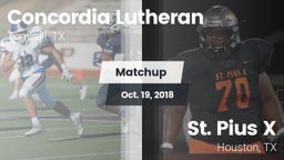 Matchup: Concordia Lutheran vs. St. Pius X  2018