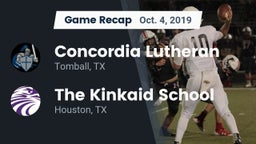 Recap: Concordia Lutheran  vs. The Kinkaid School 2019
