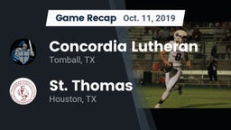 Recap: Concordia Lutheran  vs. St. Thomas  2019