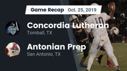 Recap: Concordia Lutheran  vs. Antonian Prep  2019