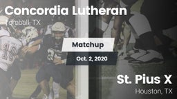 Matchup: Concordia Lutheran vs. St. Pius X  2020