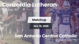 Matchup: Concordia Lutheran vs. San Antonio Central Catholic  2020