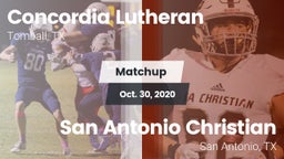 Matchup: Concordia Lutheran vs. San Antonio Christian  2020