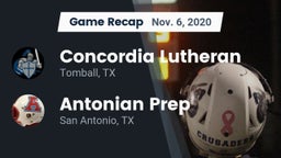 Recap: Concordia Lutheran  vs. Antonian Prep  2020