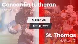 Matchup: Concordia Lutheran vs. St. Thomas  2020