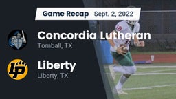 Recap: Concordia Lutheran  vs. Liberty  2022