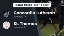 Recap: Concordia Lutheran  vs. St. Thomas  2022