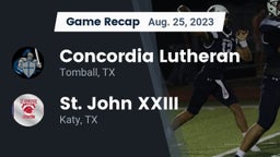 Recap: Concordia Lutheran  vs. St. John XXIII  2023