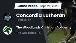 Recap: Concordia Lutheran  vs. The Woodlands Christian Academy 2023